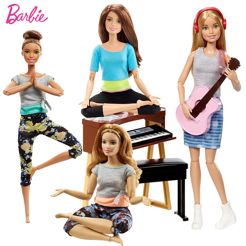 Original Mattel Barbie Doll Multi Joints Move Clothes Accessories Educational Props Toys for Girls Collection Kids Birthday Gift