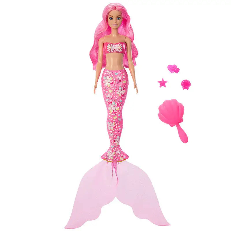 Genuine In Stock Barbie Surprise Color Change Doll Mermaid Series Desktop Decoration Girl Toys Birthday Gift Random Style