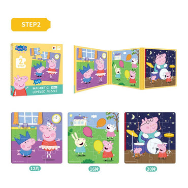 Peppa Pig Magnetic Puzzle Children's early Education Educational Toys George Character Cartoon Puzzle Birthday Gift