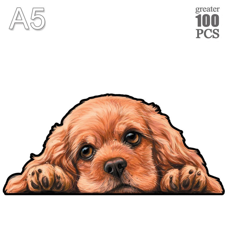 Dog Series Wooden Jigsaw Puzzles Art Unique Animal Shaped Puzzle Diy Leisure Game for Adults Kids Family Home Decor