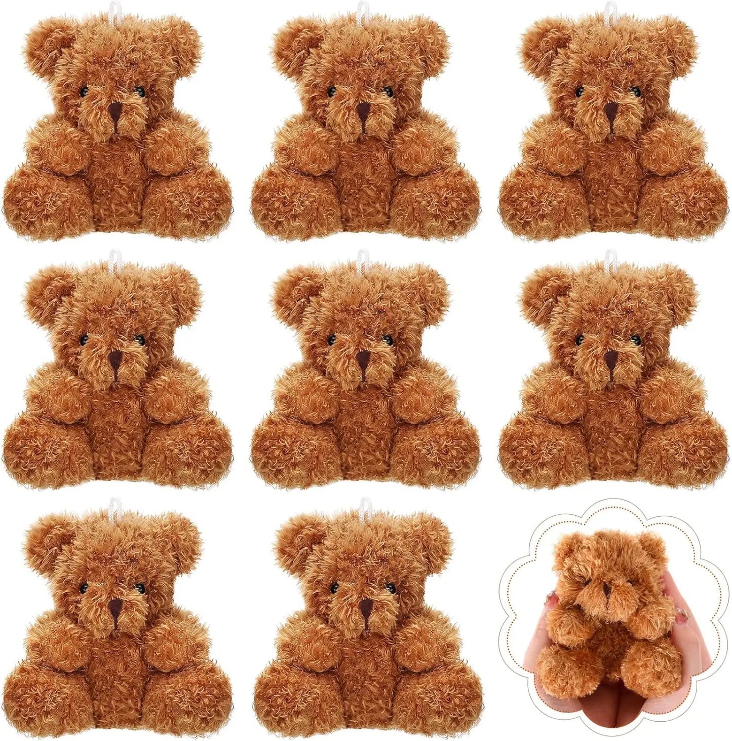 10-30Pcs Mini Plush Bears Small Bear Stuffed Animal Toys Tiny Fuzzy Bear Soft Bear Stuffed Doll for Birthday Gifts Party Favors