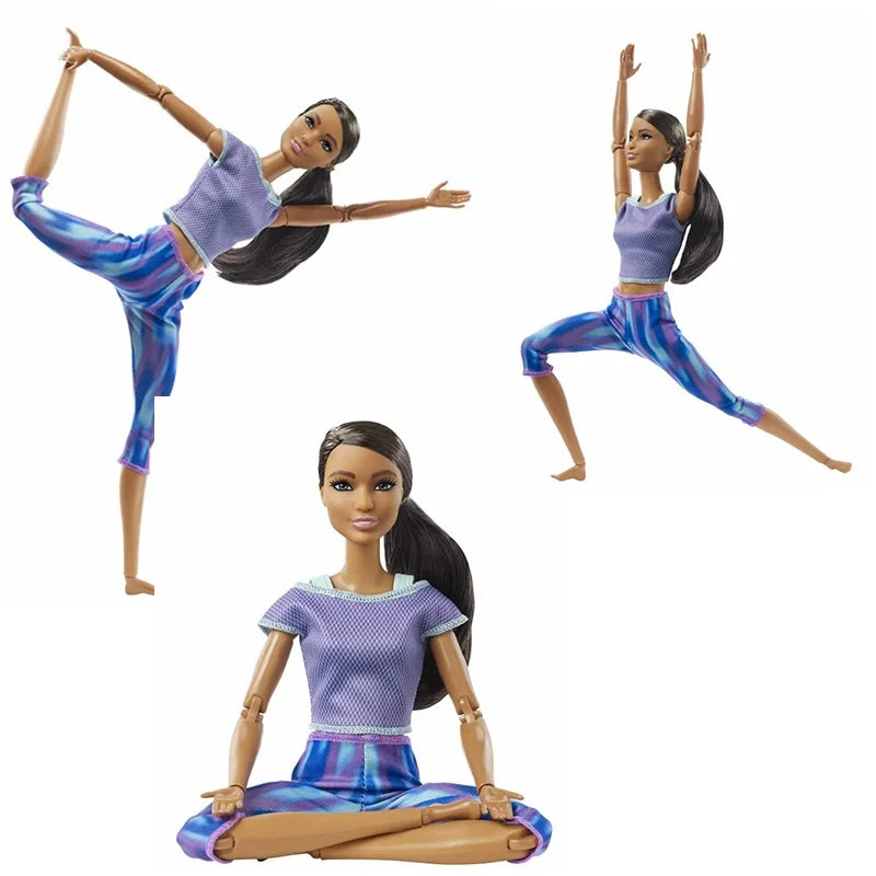 Authentic Barbie Doll Yoga Poses Changeable Styles House Play Doll Multiple Joints Moving Collectible Toy For Kids And Adults
