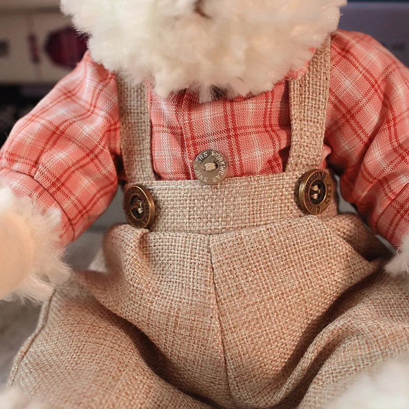 2pcs/lot 26cm Lovely Couple Teddy Bear Peluche Toys Kawaii Dress Bear Dolls Stuffed Soft Toy for Girls Baby Girlfriend Gifts