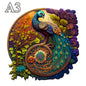 Adult and Children's Animal Wooden Puzzle Refined Bird Figure A3 A4 A5 3D Wooden Crafts Circular Festival Gift Children's Toys