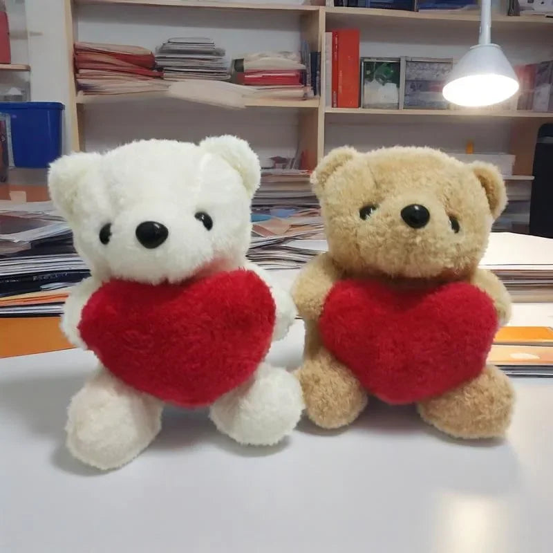 1-5PCS Valentine’s Day Bear Plush Toy Cute Heart-Hugging Stuffed Animal Doll Soft Love Bear Gift for Christmas  Anniversaries