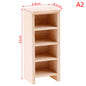 1Pcs Dollhouse Miniature Bookcase Storage Rack Mini Wood Cherry Display Shelf Cabinet Cupboard Doll House Furniture Model Toys