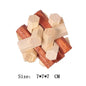 Wooden Luban Lock Unlock Interlock Game Brain Teaser Puzzle Inteligencia Rompecabezas 3D De Madera Montessori Educational Toys