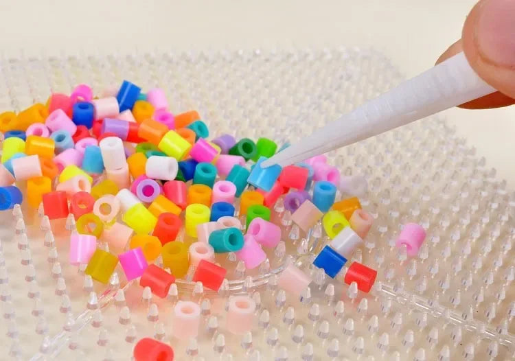 5mm Hama Beads Template with Color Paper Plastic Stencil Jigsaw Perler Puzzles Pixel Beads Diy Transparent Shape Puzzle Pegboard