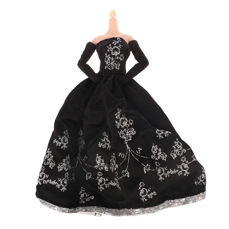 Doll Clothes Princess Dress Banquet Party Beautiful Dress Embroidery Tulle Dress For 11inch Doll