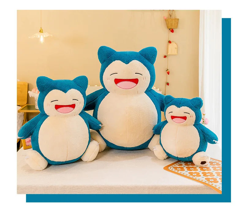 35cm Pokemon Snorlax Plush Toy Cute Sleeping Stuffed Animal Soft Kawaii Anime Doll Big Belly Hugging Pillow Christmas Gift Kids