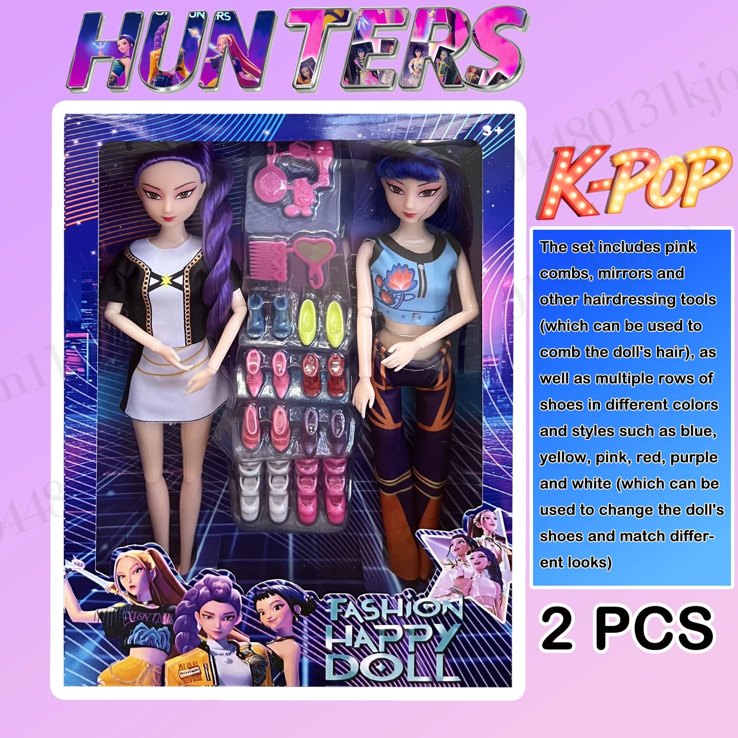Hot Sales 2026 Anime KPop Demon Hunters Vinyl Doll, Rumi Mira Zoi Mask Figurine Small Statue Christmas Gift For Fans