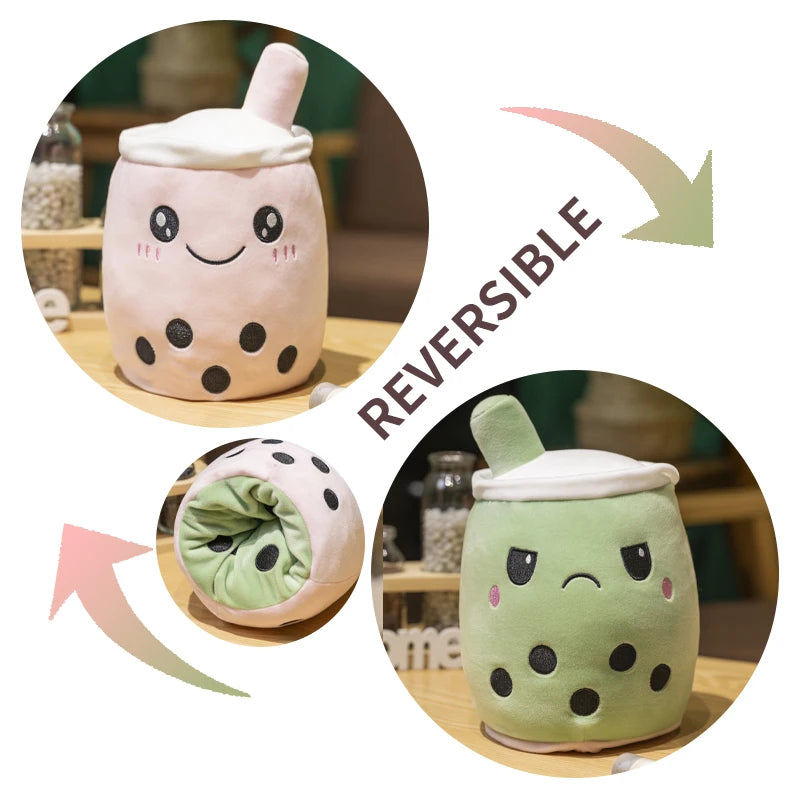 Kawaii Milk Tea Cup Plush Pillow 23cm Stuffed Food Fruit Boba Doll Ultrasoft Stuffed Plush Tea Shop Kids Toys Birthday Gift