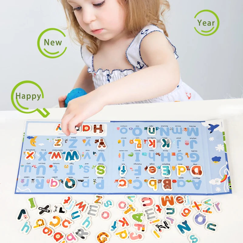 Montessori Quiet Busy Book Puzzle Early Education Toy 3+ Years Kids Alphabet Shape Matching Game Interactive Learning Preschool
