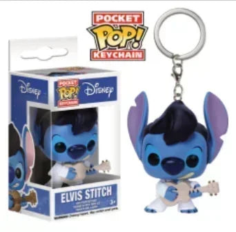 FUNKO POP Disney ELVIS STITCH IN BATHTUB Summer STITCH 626 Keychain Toy TIKI STITCH LILO Vinyl Figure Pocket Pop Keyring Toys