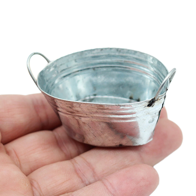 1:12 Dollhouse Miniature Washboard Iron Bucket Bathroom Model Decor Toy Doll House Accessories