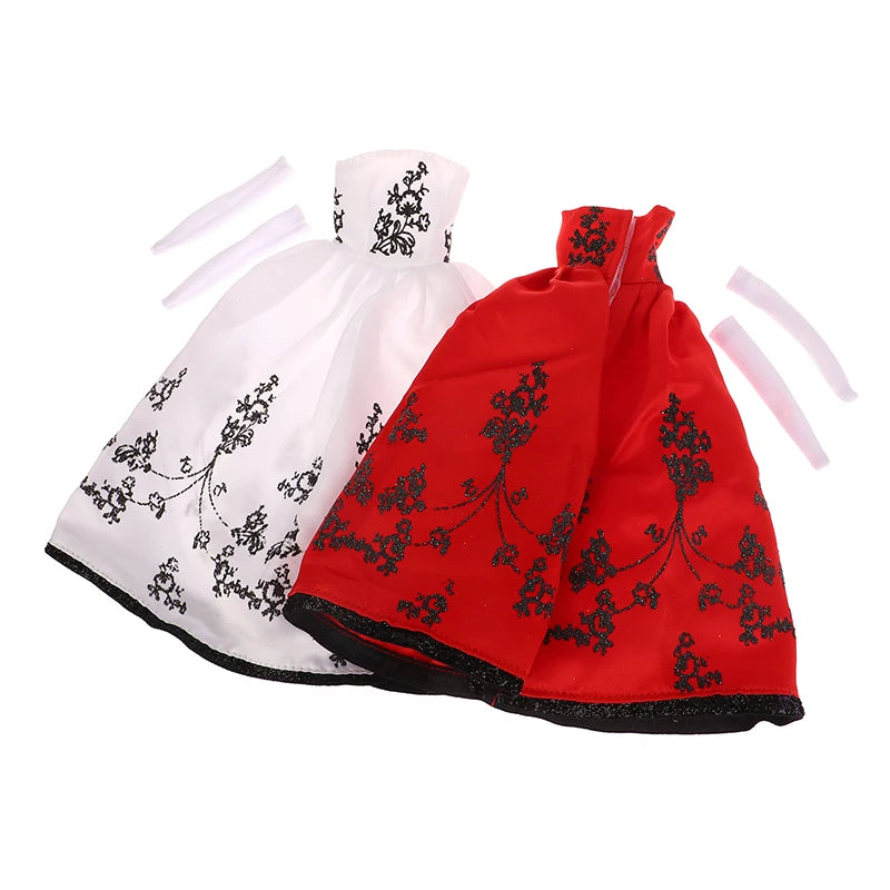 Doll Clothes Princess Dress Banquet Party Beautiful Dress Embroidery Tulle Dress For 11inch Doll