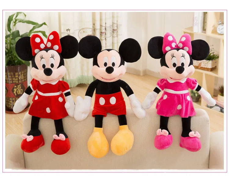 30-35cm Disney Mickey Mouse Plush Toys Kawaii Anime Mickey Minnie Stuffed Plush Models Decoration Dolls for Kids Birthday Gift