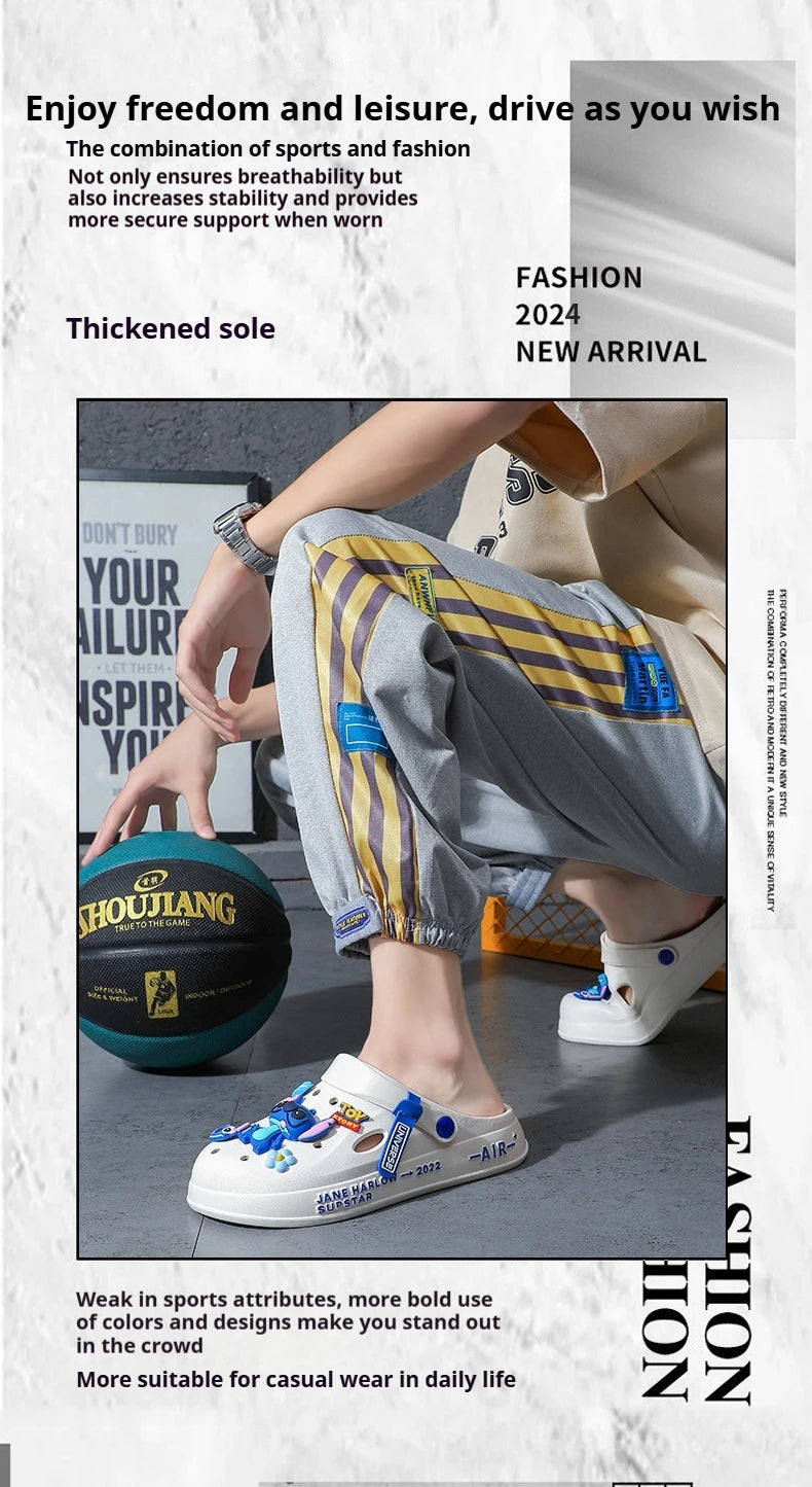 New Cartoon Stitch Series Head Slippers For Couples Are Super Light Anti-Slip And Versatile Casual Shoes For Men And Women Gifts