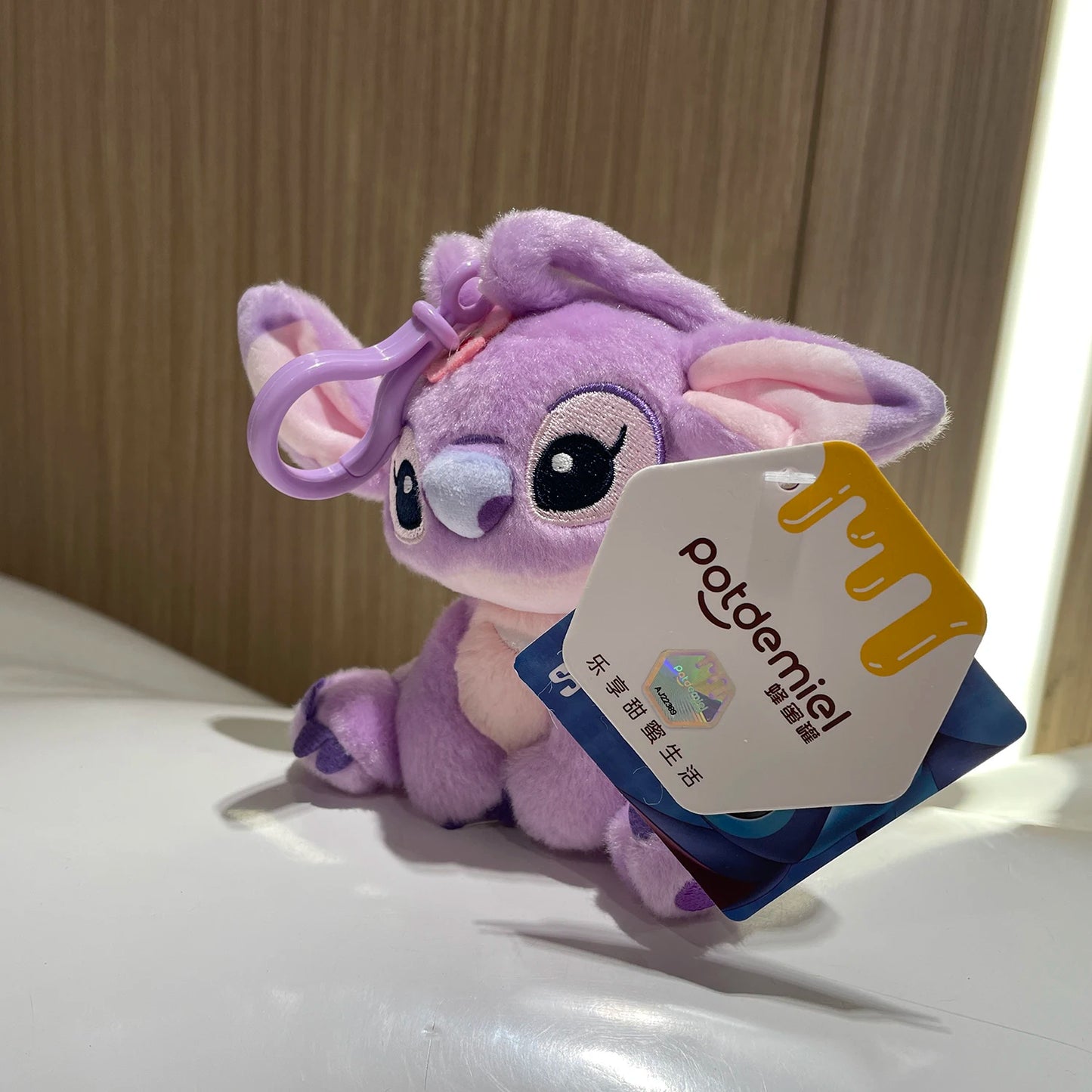 Original Disney Stitch Lotso Sullivan Woody Plush Dolls keychain Angel Stitch Mr.Q Alien Stuffed Toy Pendant Kids Birthday Gift