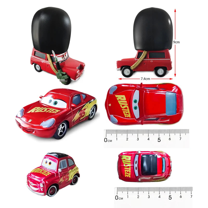 Disney Pixar Car Lightning McQueen mini Dr. Damage Arvy Mater Sarge Sherlff Luigi Alloy Diecast Car Toy Children's Birthday Gift