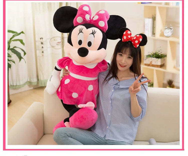 30-35cm Disney Mickey Mouse Plush Toys Kawaii Anime Mickey Minnie Stuffed Plush Models Decoration Dolls for Kids Birthday Gift