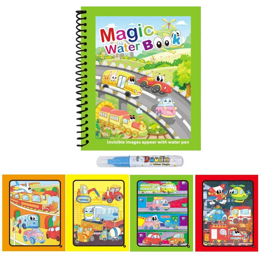 Cartoon Watercolor Painting Magic Book Kids Graffiti Coloring Water Picture Book Sensory Early Education Puzzle Drawing Toys