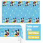 Mickey Mouse Birthday Party Decoration Blue Mickey Tableware Cups Plates Balloons Backdrop Pannents Gift Bag Kids Party Supplies