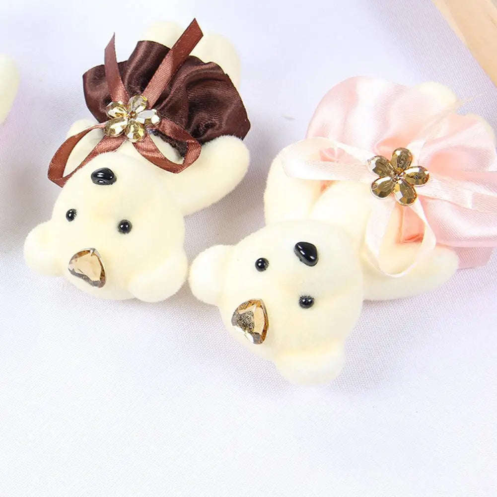 10Pcs/Lot Soft Stuffed Bear Plush Toys Mini Teddy Bear Dolls Toy Small Gifts Bag Pendant Teddy Doll Keychain Keyring Gifts