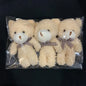 3pc/set 13cm Teddy Bear Plush Doll Animal Bear Stuffed Toy Keychain Cute Cartoon Rabbit Plush Key Ring Bag Pendant Children Gift
