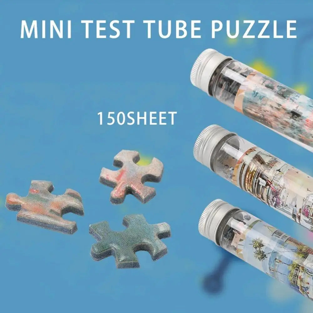 150PCS/Set Creative Oil Painting Jigsaw Puzzles Gifts Mini Puzzle Game Test Tube Decompression Game Adult Children