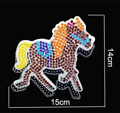 5mm Hama Beads Template with Color Paper Plastic Stencil Jigsaw Perler Puzzles Pixel Beads Diy Transparent Shape Puzzle Pegboard