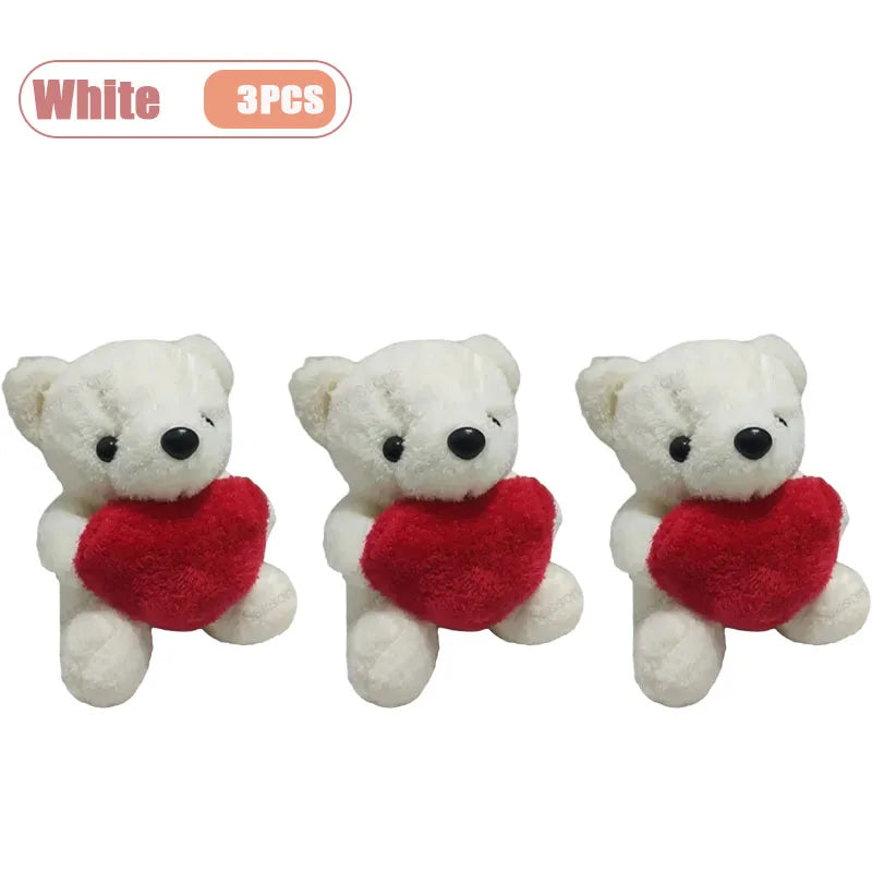 1-5PCS Valentine’s Day Bear Plush Toy Cute Heart-Hugging Stuffed Animal Doll Soft Love Bear Gift for Christmas  Anniversaries