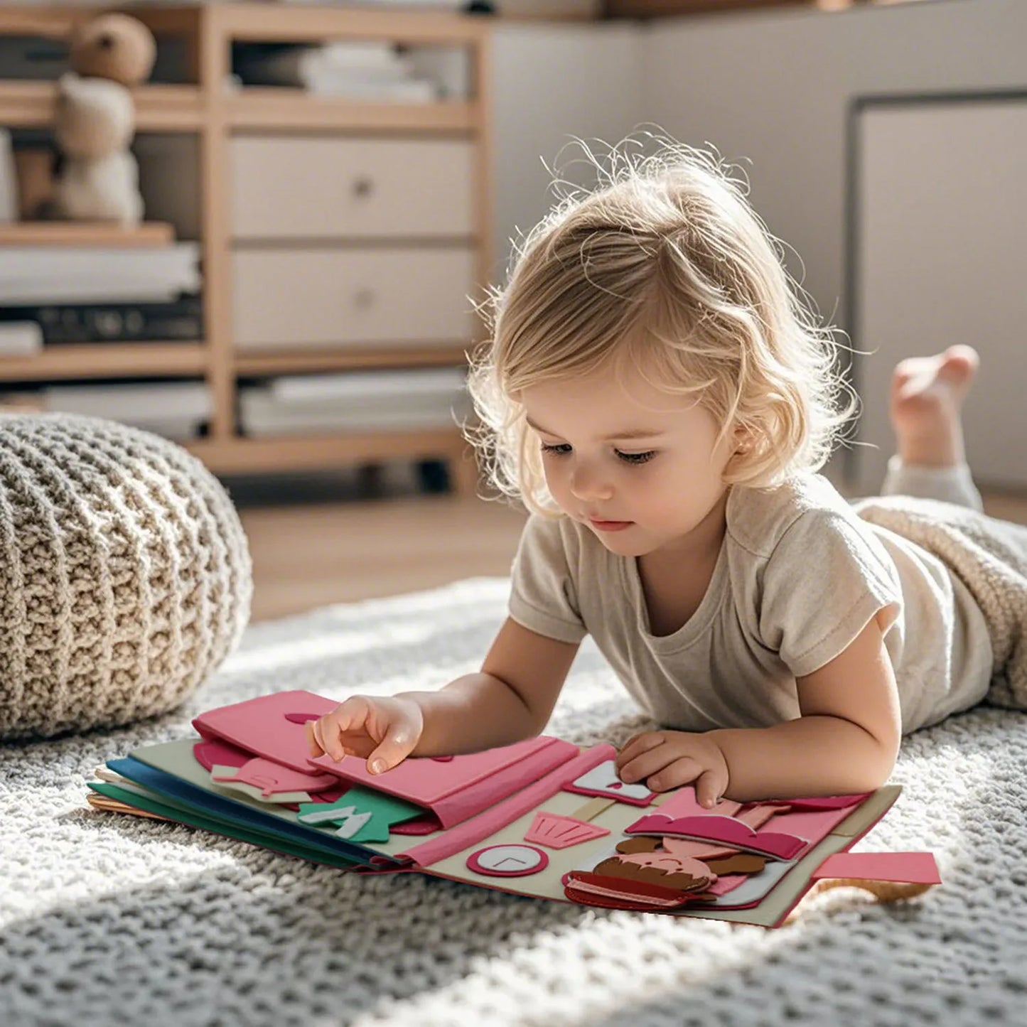 Montessori Sensory Busy Board Quiet Felt Book For Early Activity Learning Book Little Doll House Handmade Felt Books For Travel