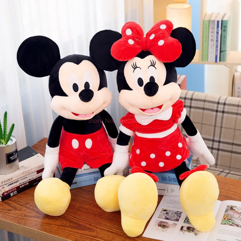 Disney Mickey Mouse Minnie Mouse Soft Plush Toys Cartoon Stuffed Dolls Kids Birthday Gifts Wedding Claw Machine Prizes Bed Pals