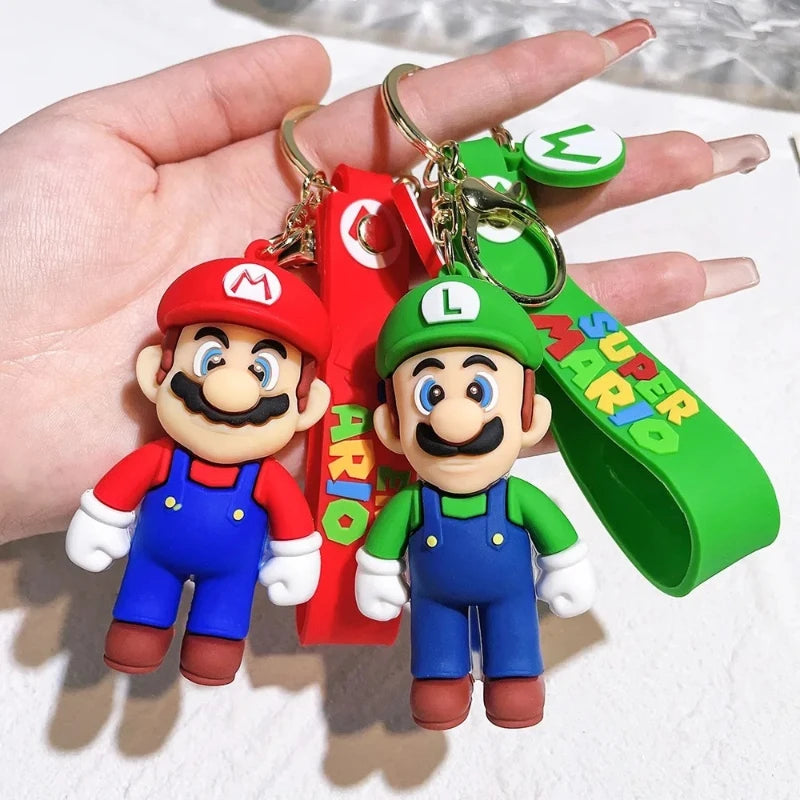 Super Mariod Keychain Mariod Bros Luigi Toad Yoshi Bowser Action Figure Model PVC Cartoon Bag Doll Toys Gift Y2k Fashion
