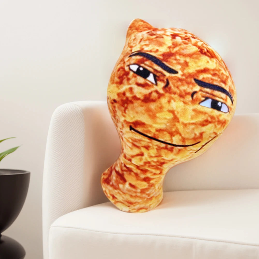 Cute Stuffed Animal Doll Creative Baby Doll Sleep Pillow Cushion Cartoon Chicken Nuggets Anime Smiling Doll for Kids and Adults