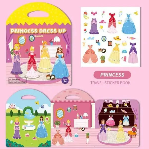 Reusable Sticker Books for Kids Jelly Bubble Scene Stickers DIY Puzzle Game Educational Learning Classic Toys for Children Gift