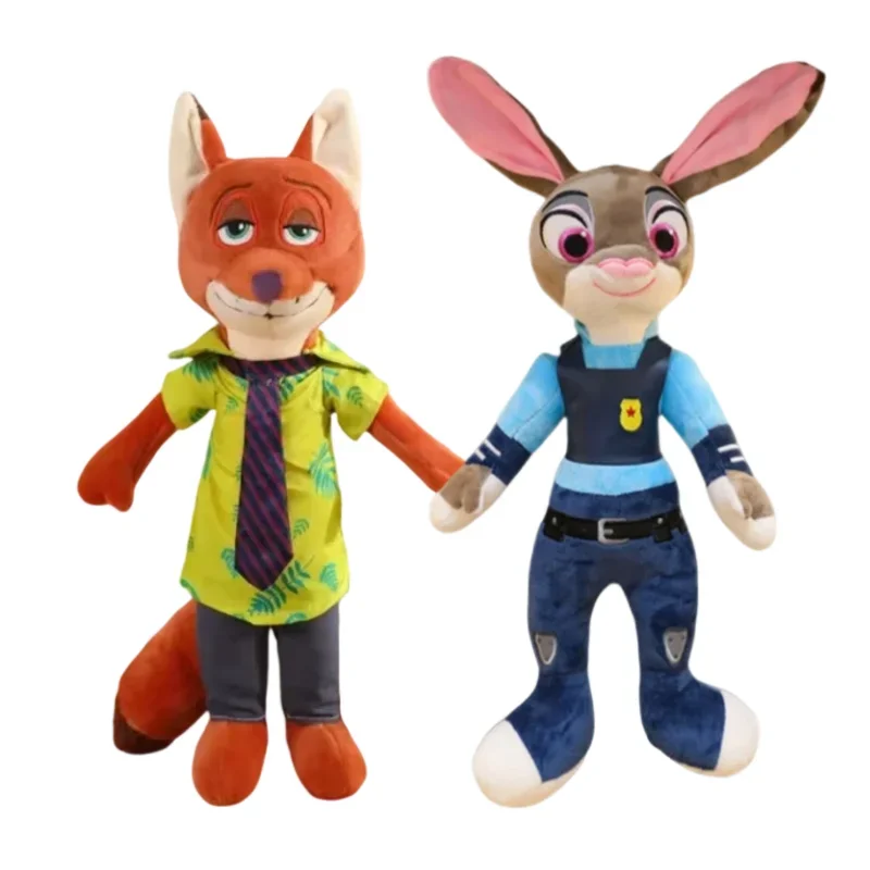 Disney Cartoon Anime Movie Zootopia Plush Toy Fox Nick Wilde Rabbit Judy Hopps Doll Soft Stuffed Animals Toys Kids Xmas Gifts