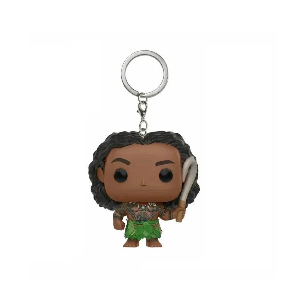 Disney Pixar Pocket Keychain The Incredibles ELASTIGIRL WRECK-IT RALPH MOANA MAUI Figure Model Toys for Children Christmas Gifts