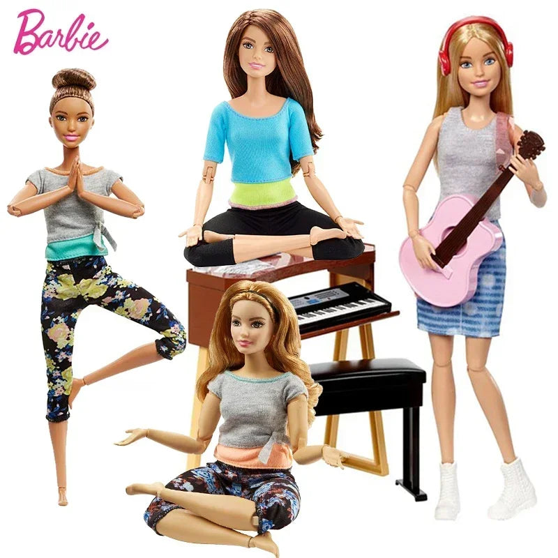 Original Mattel Barbie Doll Multi Joints Move Clothes Accessories Educational Props Toys for Girls Collection Kids Birthday Gift