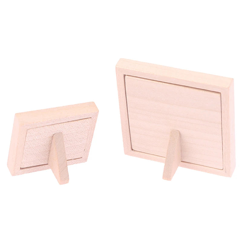 1:12 Dollhouse Miniature Photo Frame With Rear Cover Simulation Furniture Model Living Scene Decor Toy Doll House Accessories