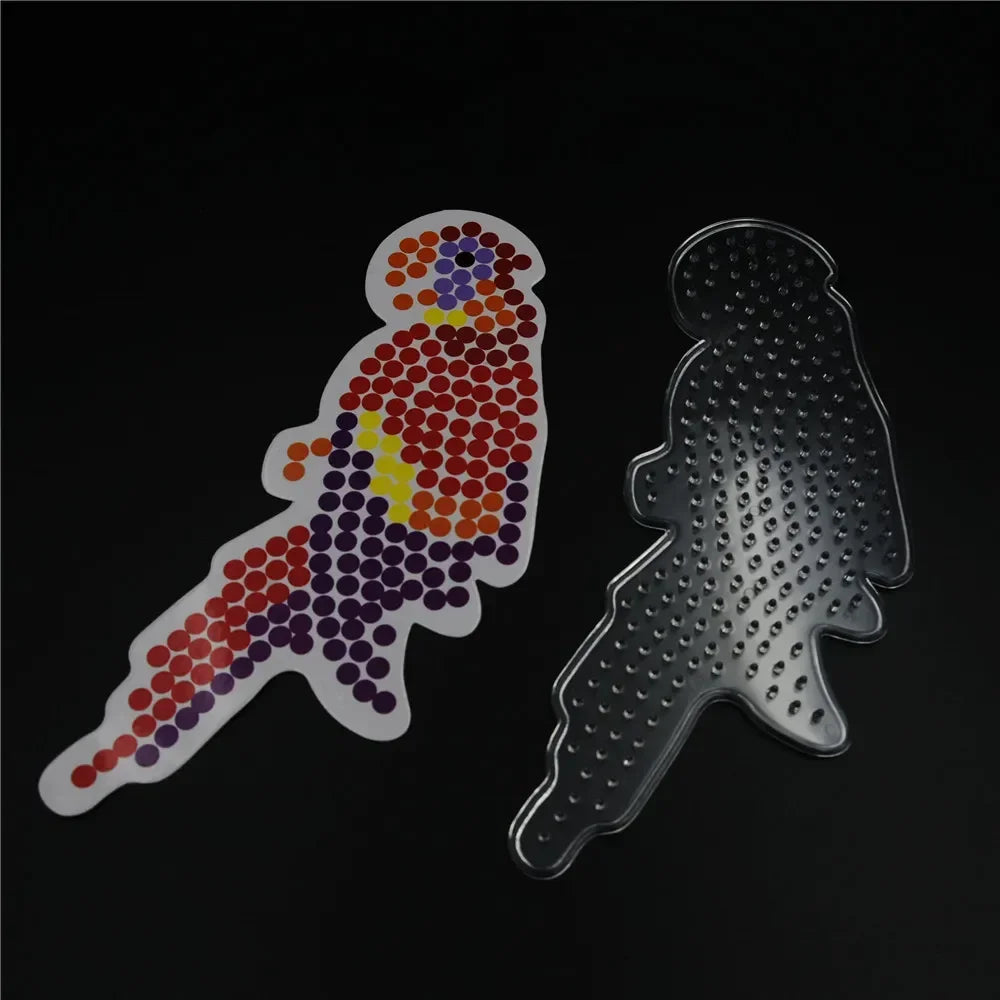 5mm Hama Beads Template with Color Paper Plastic Stencil Jigsaw Perler Puzzles Pixel Beads Diy Transparent Shape Puzzle Pegboard