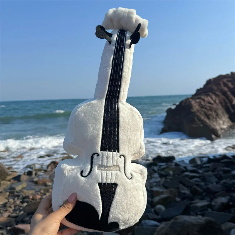 27cm Violin Plush Toys Funny Decorative Ornaments Realistic Violin Doll Exquisite Throw Pillows Birthday Gifts For Child Friends