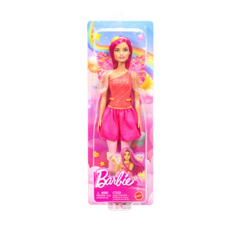 New Barbie Dreamtopia Nebula Fairy Doll With Magic Wings Fancy Dress Up Outfit Girls Pretend Play Toy New Year Gift For Girls