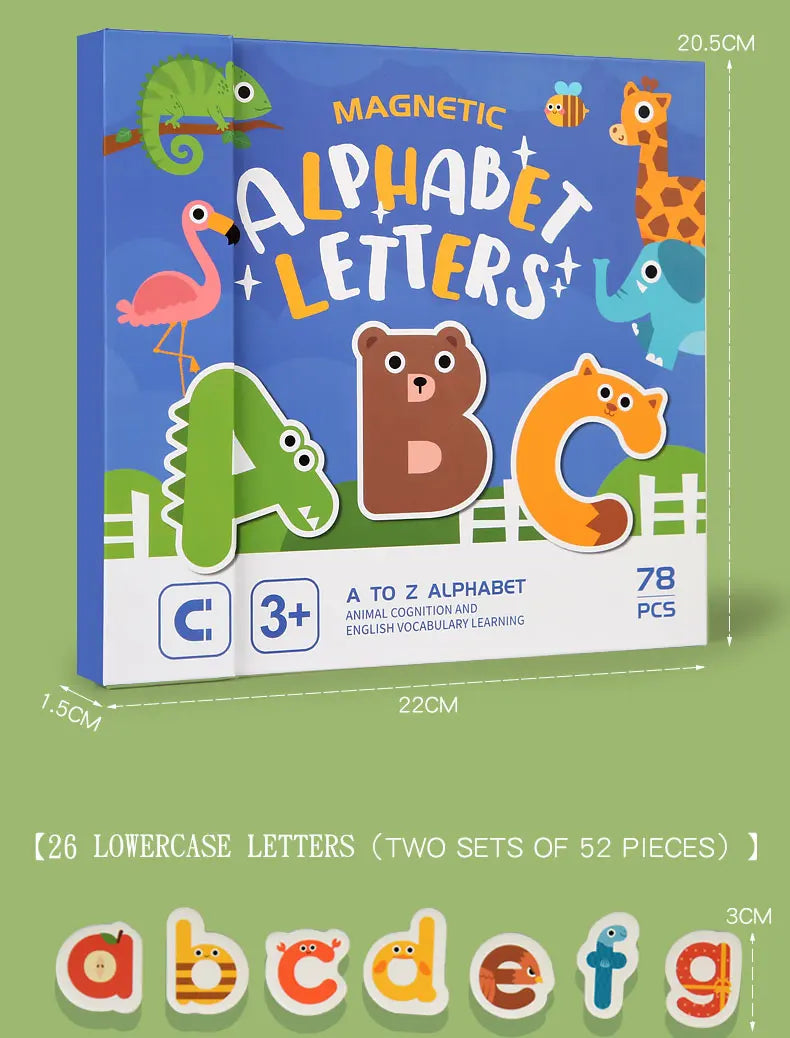 Montessori Busy Quiet Book English Magnetic Letters Card Pairing Exercise Puzzle Spell Games Educational Toys For Children Gifts