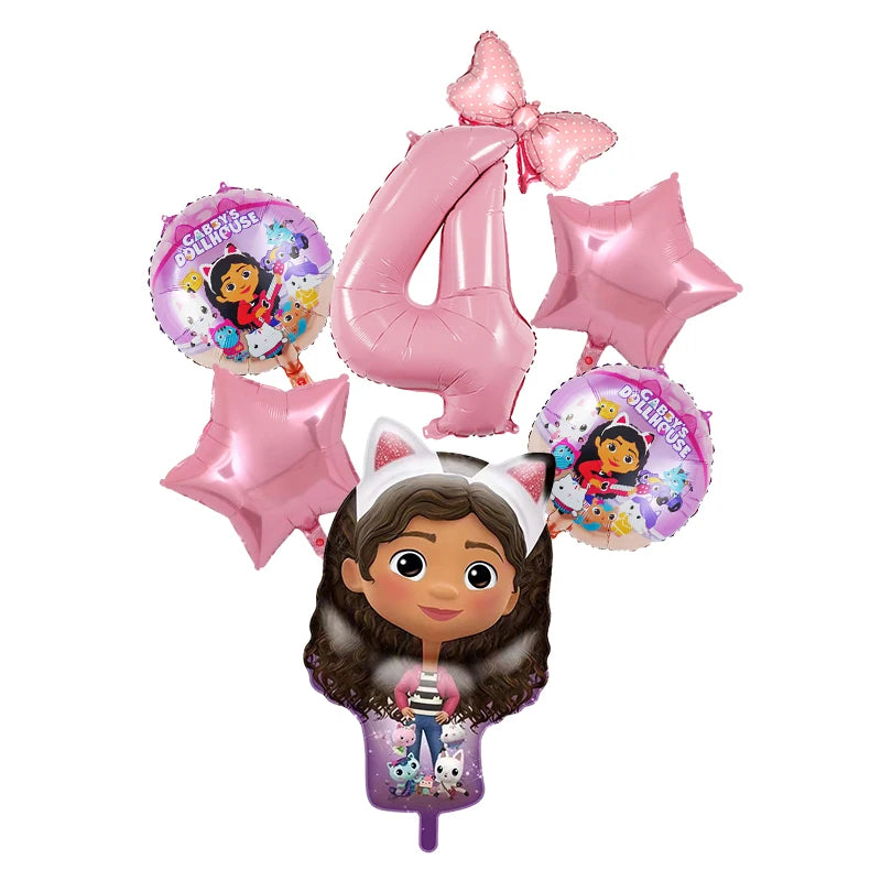 Gabby Dollhouse Cats Birthday Party Supplies Disposable Tableware Plates Cup Napkin Banner Tablecloth Cake Decoration Kids Gifts
