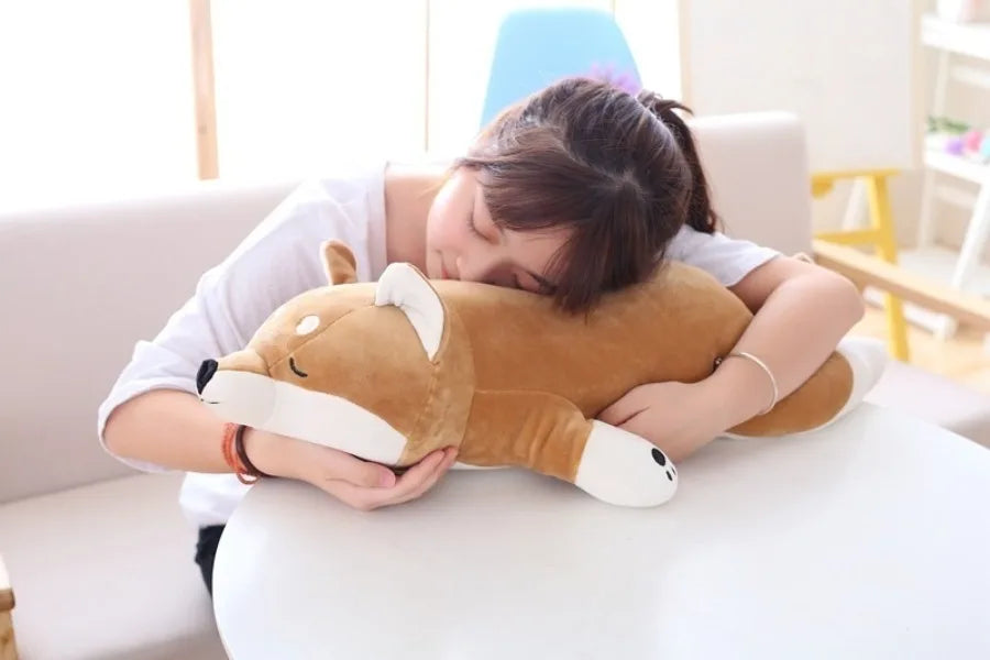 Cartoon Lying Plush Stuffed Dog Pillows Big Toys Shiba Inu Dog Doll Lovely Animal Birthday Gift Plush Pillow for Children