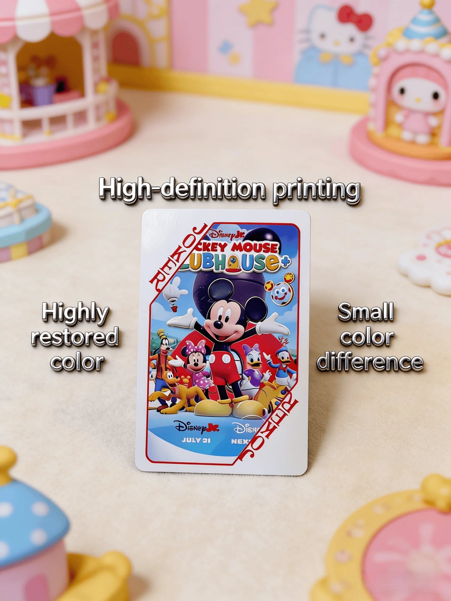 Disney Poker Playing Cards Child Toys Deck Cartoon Mickey Minnie Donald Stitch Zootopia Cars Pooh Finding Dory Lion King Dumbo