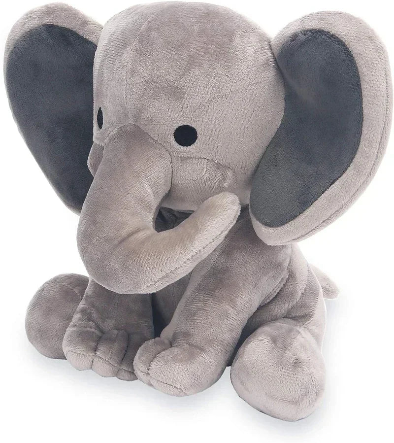 25cm Gray Elephant Stuffed Plush Toys Kawaii Animals Soft Sleeping Stuffed Pillow Doll Plushie for Baby Room Decorative Gifts