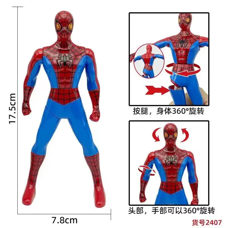 Brand new 18cm doll model Spider-Man figure, press-and-rotate Superman, Steve Rogers collectible, children's toy gift